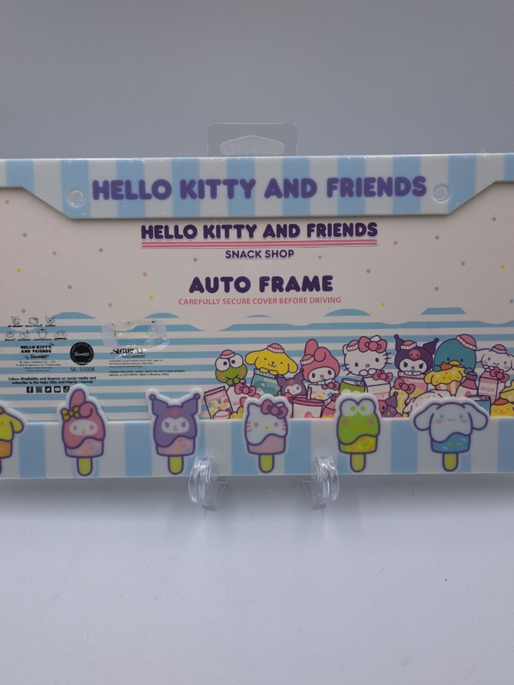 Sanrio Hello Kitty And Friends Pastel Kawaii Popsicle Car License Plate Frame